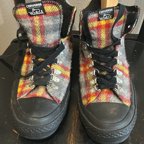 🍁 Converse Woolrich Plaid unisex sneakers 10.5m 12w - Picture 3 of 11